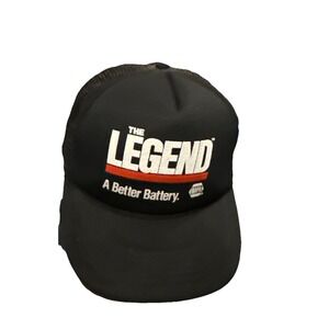 Vintage Black Mesh Truckers Hat‎ NAPA The Legend Battery Rope